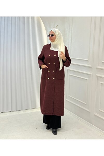 ottoman wear Kruvaze Yaka Kapitone Büyük Beden Kap OTW5191