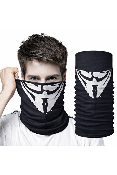ZERO LAND Bandana cu model SPTRNS Vendetta Mask – Bandana multifuncțională pe...