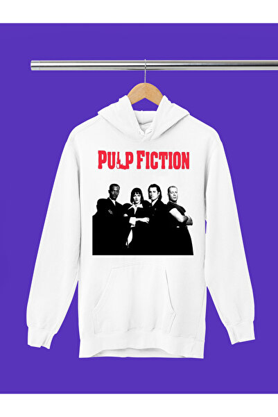 MAGORS Pulp Fiction Printed Cotton Long Sleeve Fleece-Lined 3 Yarns Hooded Sw...