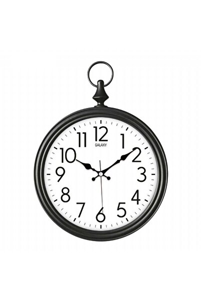 Altabi Dekoratif Duvar Saati Siyah Renk 29 CM