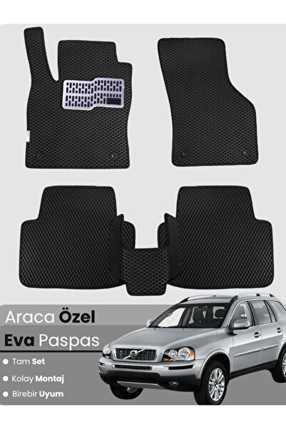 stiloto Volvo Xc90 (2002-2014) Compatible Eva Floor Mat Full Set–Auto Mat, Ta...