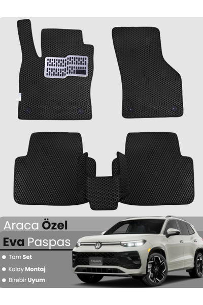 stiloto VOLKSWAGEN TİGUAN (2024-2025) Uyumlu EVA Paspas Tam Set–Oto Paspas,Ar...