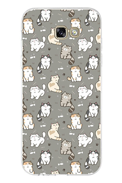 TechTree Samsung Galaxy A7 2017 Compatible Tiny Cute Cats Printed Silicone Case