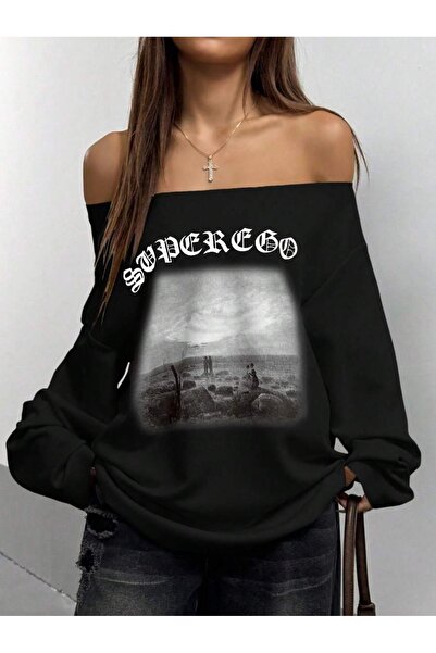 OVER HEAD Hanorac supradimensionat cu imprimeu Superego pentru femei