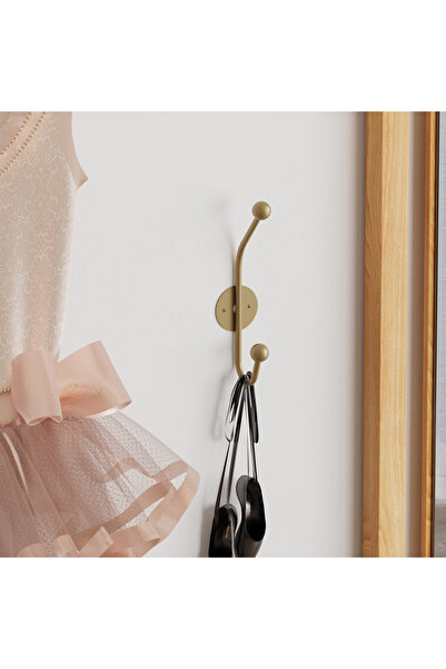 MOİRA Altın Gold,Dekoratif Metal Duvar Askısı Modern Tasarım Antre Banyo Hol ...