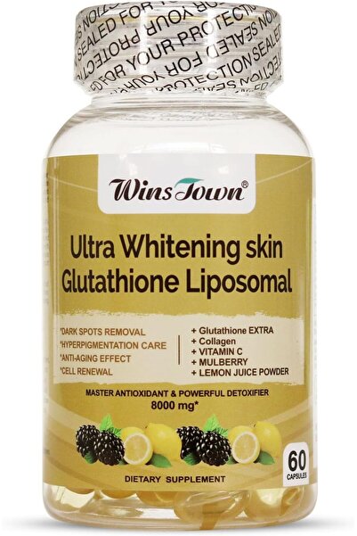 Wins Town كبسولات جيلاتينية دهنية فائقة التبييض للبشرة تحتوي على الجلوتاثيون