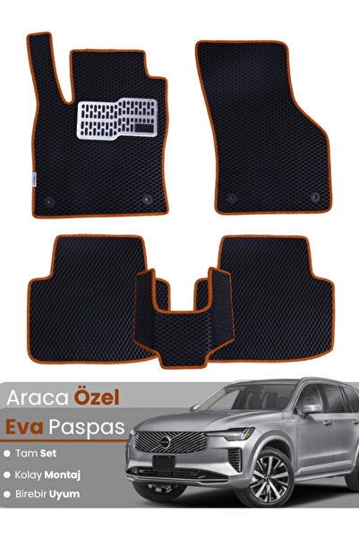 stiloto Volvo Xc90 (2014-2025)Compatible Eva Floor Mat Full Set–Auto Mat,Spec...