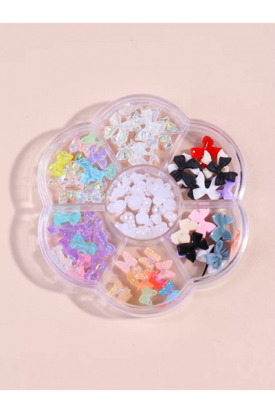 Pink Nails 3D Nail Art Decoration Set Mix Shapes Aurora