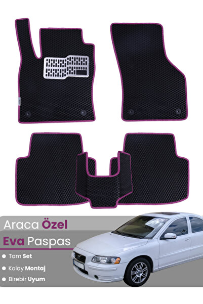 stiloto Volvo S60 (2001-2010) Compatible Eva Floor Mat Full Set–Auto Mat, Tai...