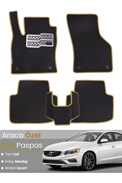 stiloto Volvo S60- 2011-2018) Compatible Eva Floor Mat Full Set–Auto Mat, Tai...