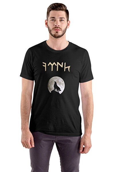 Texclusive Turan Bozkurt Kurt Ay Printed T-Shirt with Göktürk Writing Tshirt ...