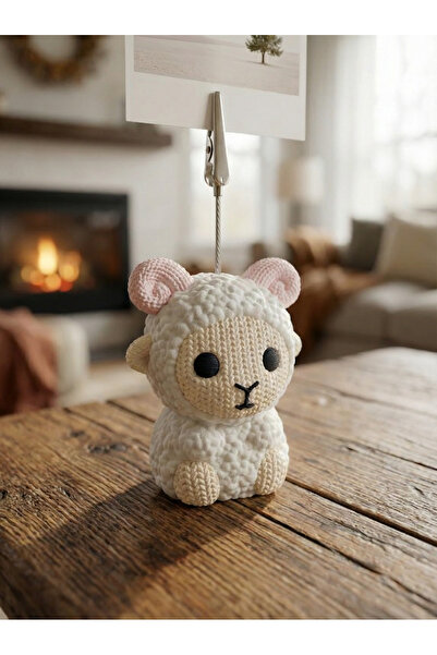 Virtus3DStudio Örgü Desenli Sevimli Kuzu Not & Fotoğraf Tutucu