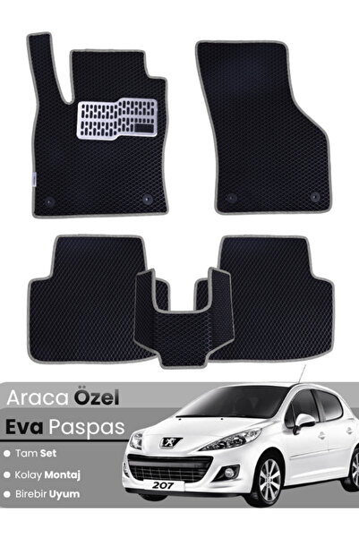 stiloto Peugeot 207 Coupe (2006-2014) Compatible Eva Floor Mat Full Set – Car...