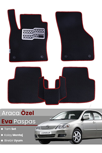 stiloto Toyota Corolla E120 Sedan (2000-2007) Compatible Eva Floor Mat Full S...