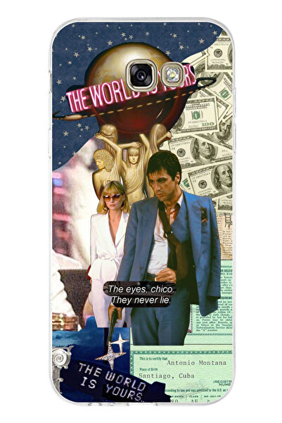 TechTree حافظة سيليكون مطبوع متوافقة مع هاتف سامسونج جالاكسي A7 2017 بتصميم إ...