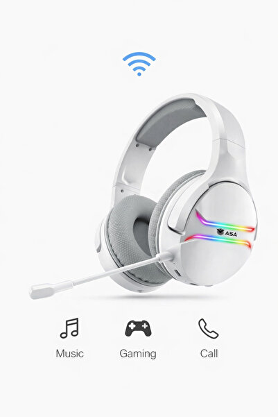 ASA Smash RGB Gaming Headset – Wireless & Wired Bluetooth Headphones with Mic...