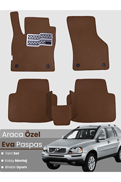 stiloto Volvo Xc90 (2002-2014) Compatible Eva Floor Mat Full Set–Auto Mat, Ta...