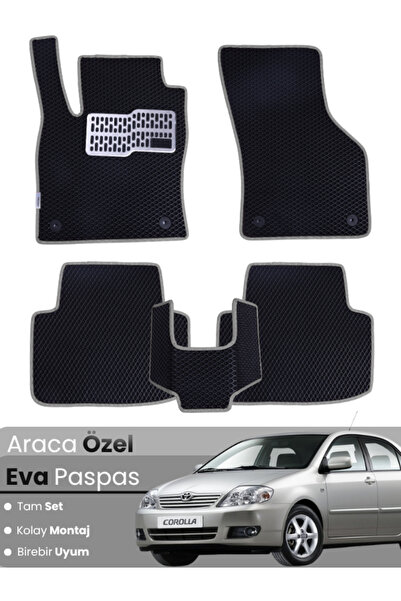 stiloto طقم دواسات EVA متوافق مع تويوتا كورولا E120 سيدان (2000-2007) - دواسا...