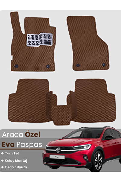 CYBERLİNE VOLKSWAGEN TAİGO (2021-2025) Uyumlu EVA Paspas Tam Set–Oto Paspas,A...