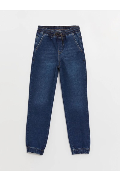 LC Waikiki LCW Kids Indigo Beli Lastikli Erkek Çocuk Jogger Jean Pantolon