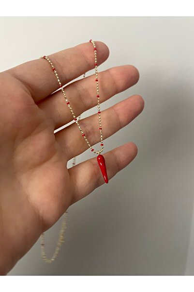 denizden silver Gümüş biber kolye
