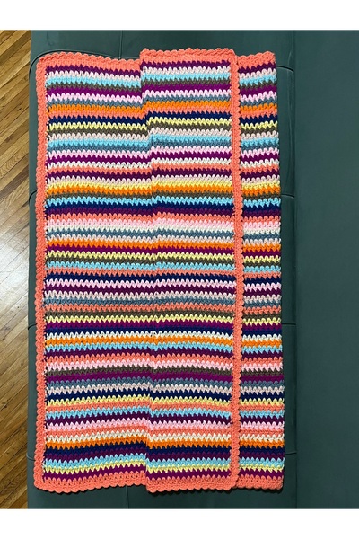 Öztürk Tığ işi el örgüsü Tv, dizüstü ve koltuk şalı (battaniye) 1100 gram. (1...