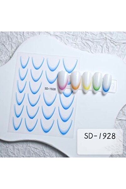 Pink Nails Autocolante pentru unghii Ombre French Blue