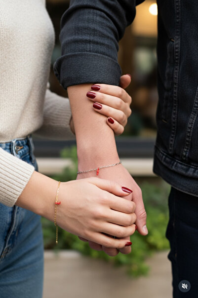 derokas One Is for Him, One Is for Her, Steel Red Lucky String Atac Lover Bra...