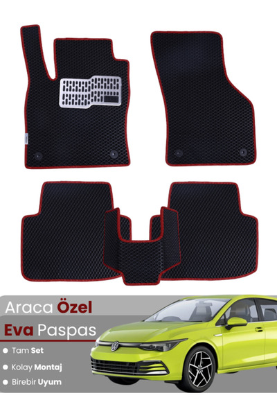 CYBERLİNE VOLKSWAGEN GOLF 8 (2019-2023) Uyumlu EVA Paspas Tam Set–Oto Paspas,...