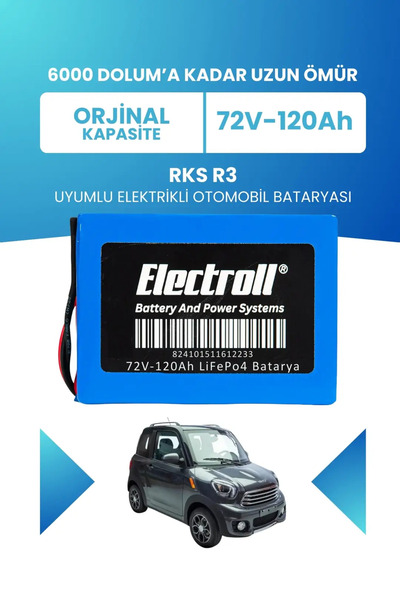 ELECTROLL RKS R3 Uyumlu Batarya (Standart Kapasite) LiFePO4 72V 120Ah Elektri...