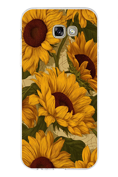 TechTree Samsung Galaxy A7 2017 Compatible Golden Yellow Sunflower Garden Pri...