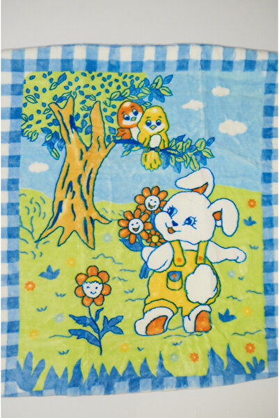 Baby Slon Kids Clup Kışlık sevimli hayvan desenli ebatı 100 x 120 cm kalın so...