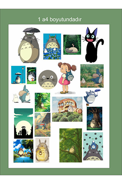 Sinek Kupası Tasarım Komşum Totoro Sticker, Çıkartma, Etiket, Ajanda, Günlük,...