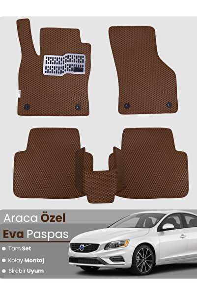 stiloto Volvo S60- 2011-2018) Compatible Eva Floor Mat Full Set–Auto Mat, Tai...