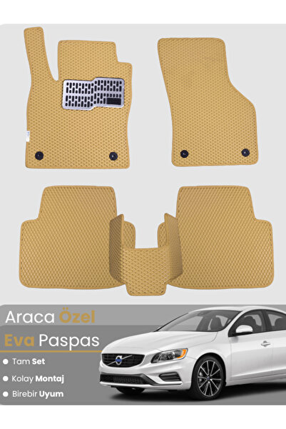 stiloto Volvo S60- 2011-2018) Compatible Eva Floor Mat Full Set–Auto Mat, Tai...