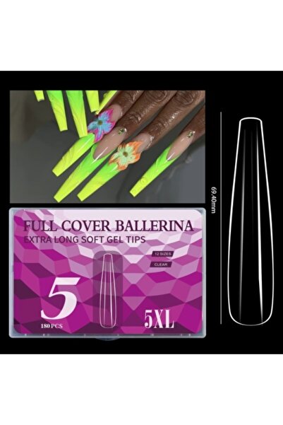 Pink Nails Soft Gel Ballerina Tips Set 180