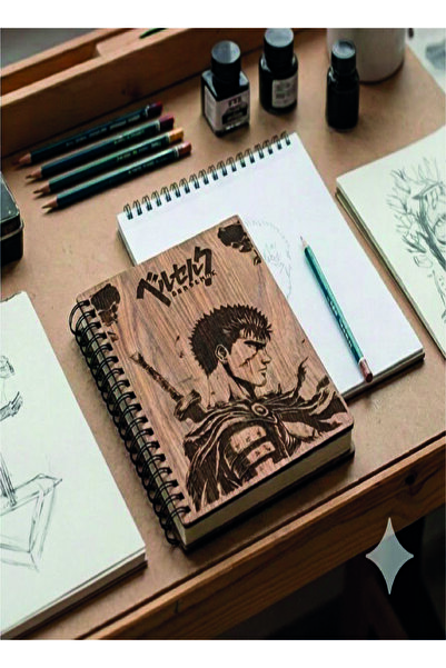 allywood Berserk: "Guts & Brand of Sacrifice" Özel Tasarım Ahşap Defter
