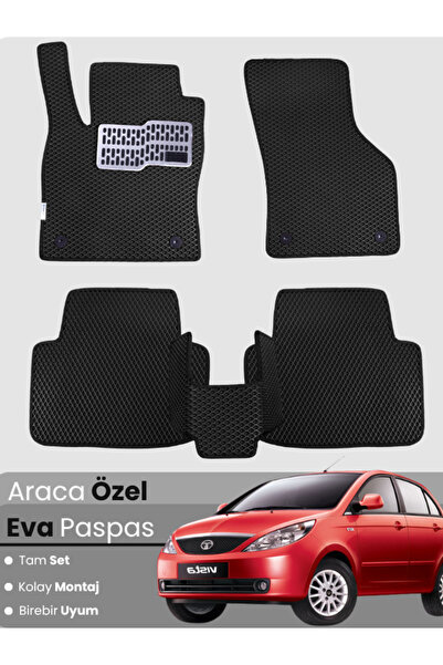 stiloto Tata Vista (2008-2015) Compatible Eva Floor Mat Full Set – Car Mat, V...