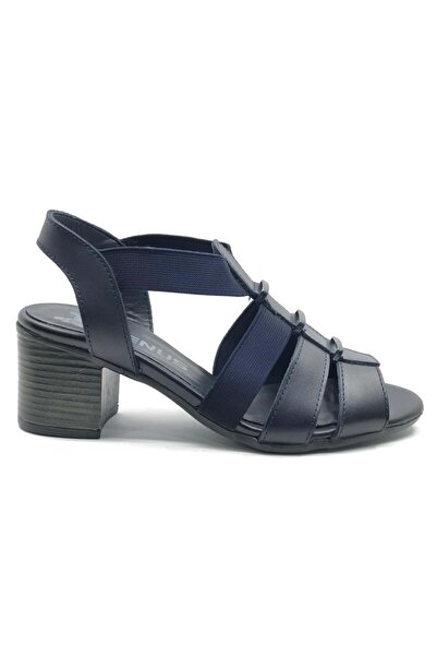 Venüs Cadra Genuine Leather Comfort Orthopedic Women's Sandals Dark Blue