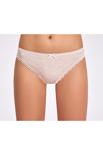 İlke Women'S, 92% Cotton 8% Elastane, Melange, Lace, 6-Piece Panties