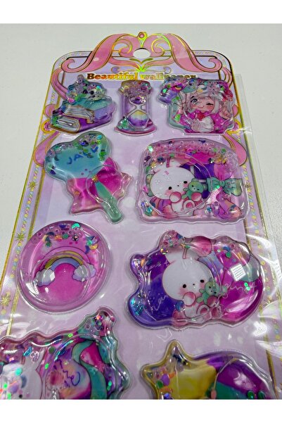 Ctc Gümrük Ürünleri Cute Characters Themed, Embossed, 3D, Water-Based, Glitte...