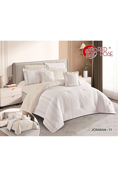 Red Rose Jumana Summer Luxury Double Bedspread Set, 8 Pieces
