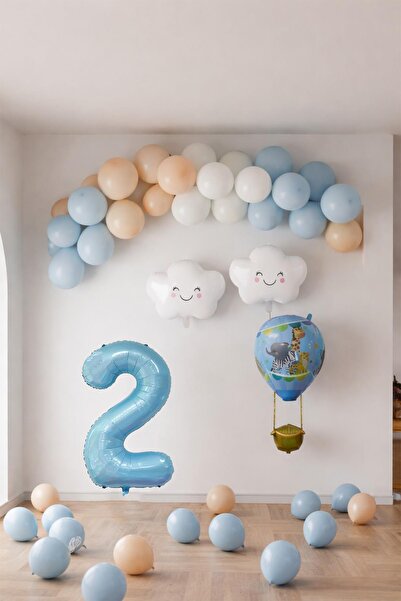 Patladı Gitti 2 Year Old Blue Sky Birthday Concept