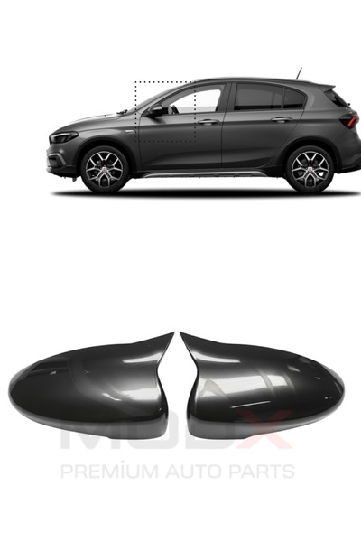 MODX FİAT EGEA CROSS ARACA ÖZEL YARASA AYNA KAPAĞI (KURŞUN GRİ) A+