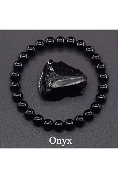 best bioenerji taş terapi Onyx Natural Stone Bracelet 8 Mm– Powerful Protecti...