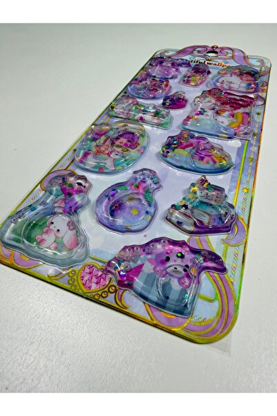 Ctc Gümrük Ürünleri Cute Characters Themed, Embossed, 3D, Water-Based, Glitte...