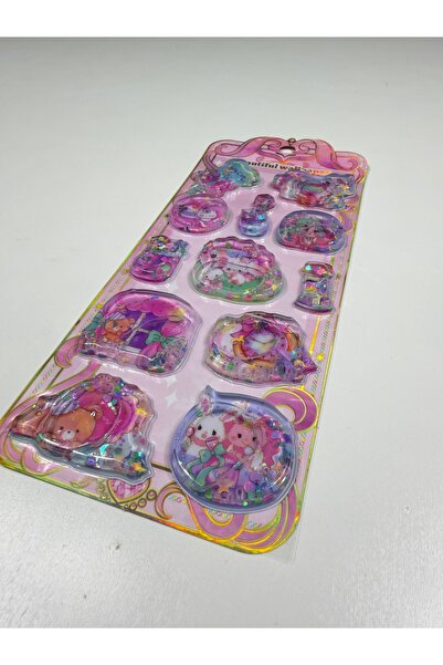 Ctc Gümrük Ürünleri Cute Characters Themed, Embossed, 3D, Water-Based, Glitte...