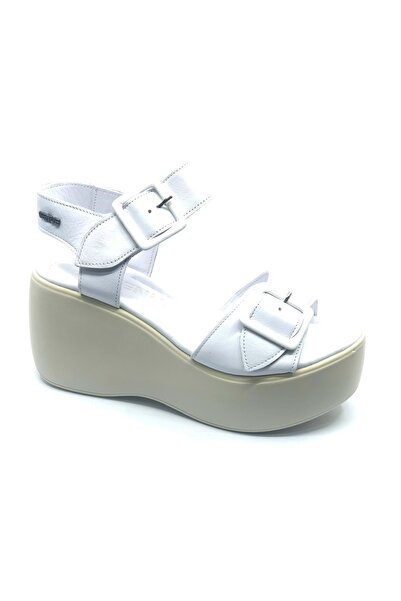 Venüs Wirgo Genuine Leather Comfort Orthopedic Women's Sandals White