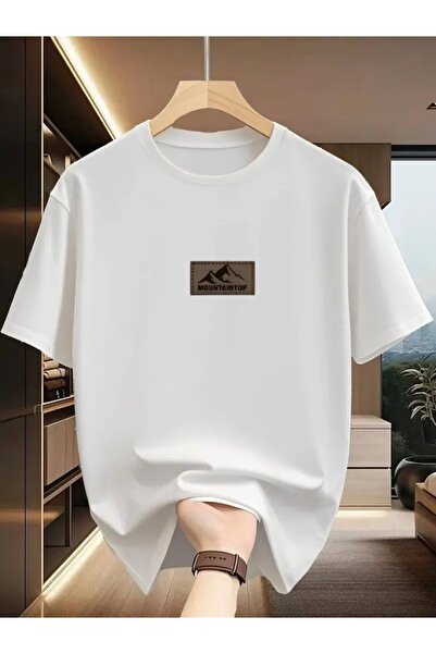 FUFLUNS Mountain Dag Printed Oversized Circular Neck T-Shirt