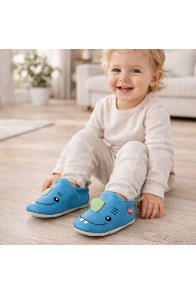 SOXO Botosi bebelusi piele naturala cu talpa antiderapanta